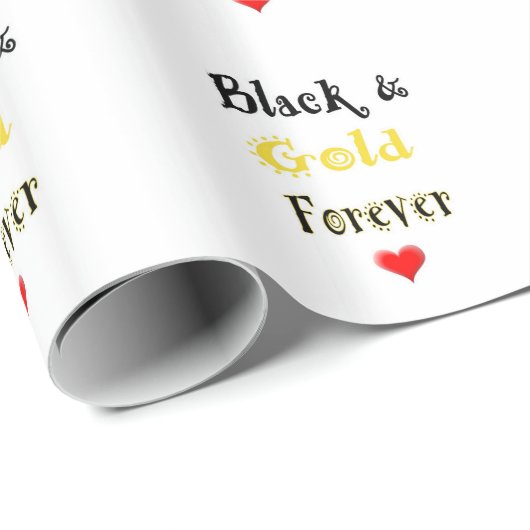 Black en Gold Forever Cadeaupapier (Rol Hoek)