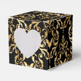 Black en Gold Halloween Damask Bedankdoosjes
