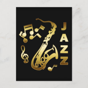 BLACK EN GOLD JAZZ BRIEFKAART