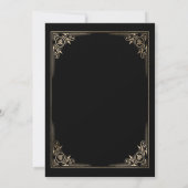 Black en Gold King of Diamonds Game Night Kaart (Achterkant)