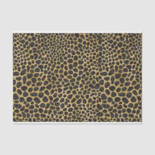 BLACK- EN GOLD LEOPARD-PATRONEN TISSUEPAPIER