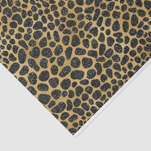 BLACK- EN GOLD LEOPARD-PATRONEN TISSUEPAPIER (Detail)