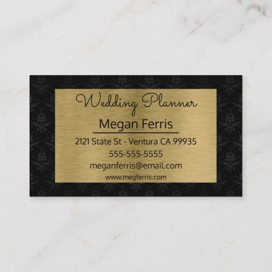 Black en Gold Professional Visitekaartje (Achterkant)