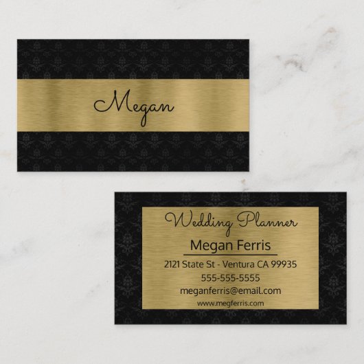 Black en Gold Professional Visitekaartje (Voorkant / Achterkant)