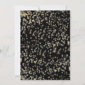 Black en Gold Save the Date Afstuderen Kaart (Achterkant)