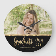 Black en Gold Script-foto Afstuderen klasse 2021