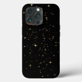 Black en Gold Sparkle Stars Case-Mate iPhone Case (Achterkant)