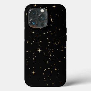 Black en Gold Sparkle Stars Case-Mate iPhone Case