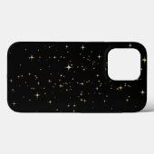 Black en Gold Sparkle Stars Case-Mate iPhone Case (Achterkant (horizontaal))