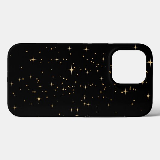 Black en Gold Sparkle Stars Case-Mate iPhone Case (Achterkant (horizontaal))