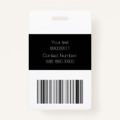 Black en Holographic Event VIP Pass Badge (Achterkant)