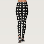 Black en Ivory Polka Dots Leggings (Achterkant)