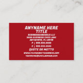 Black en Red Process Server Visitekaartje (Achterkant)