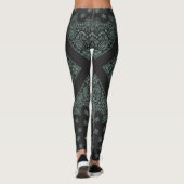 Black en Sage Bandana Boho Leggings (Achterkant)