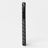 Black en Silver Chevron Case-Mate iPhone Case (Achterkant/links)