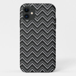 Black en Silver Chevron Case-Mate iPhone Case