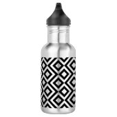 Black en Silver Meander Waterfles (Rechts)