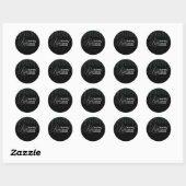 Black en Silver Pensioen Party Stickers (Vel)