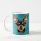 Black en Tan Chihuahua Dog Koffiemok (Links)