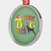 Black en Tan Coonhound Agility Metalen Ornament (Links)