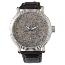 Black en Tan Granite Horloge