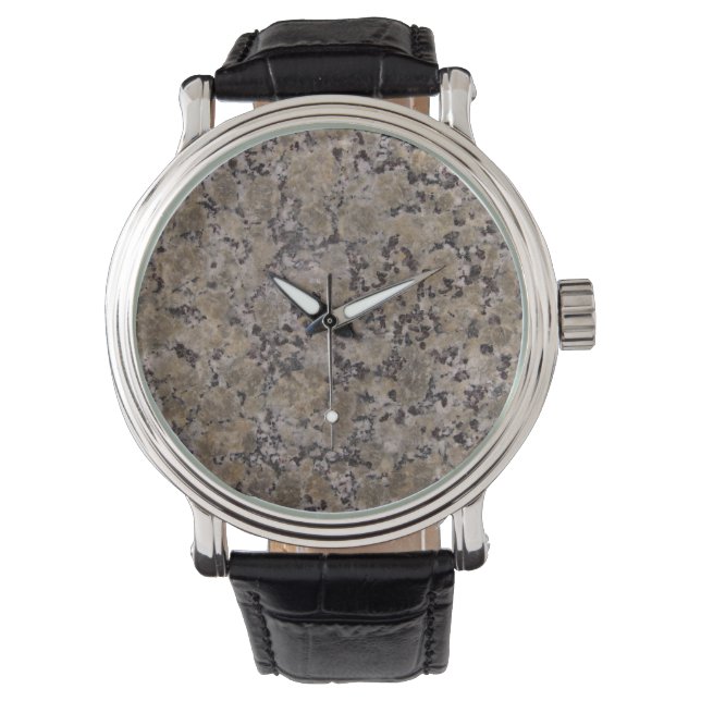 Black en Tan Granite Horloge (Voorkant)