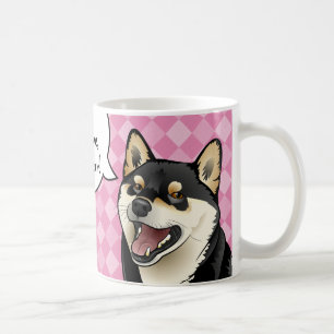 Black en Tan Shiba Inu Japanse honden zijn Liefde  Koffiemok