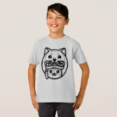 BLACK EN WHITE #54 - Hond en kat op een avontuur T-shirt (Voorkant volledig)