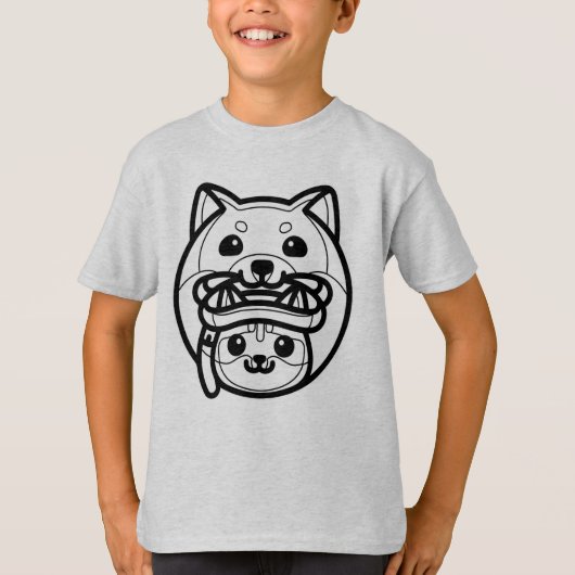 BLACK EN WHITE #54 - Hond en kat op een avontuur T-shirt (Voorkant)