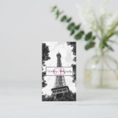 Black en White Eiffel Tower Professional Visitekaartje (Staand voorkant)