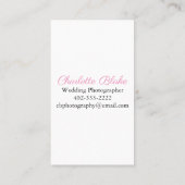 Black en White Eiffel Tower Professional Visitekaartje (Achterkant)