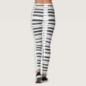 Black en White Piano Keys Music Art Leggings (Achterkant)