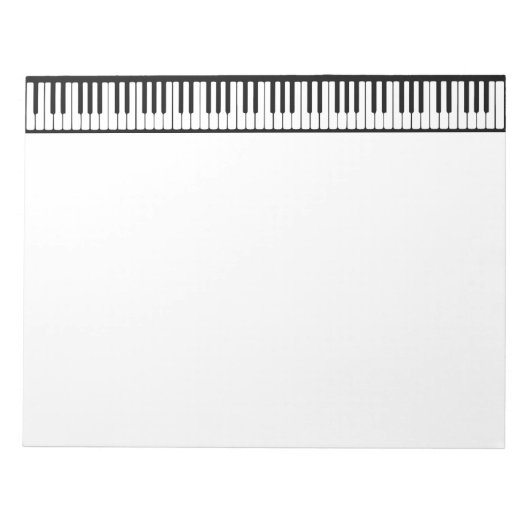Black en White Piano Keys personaliseren Notitieblok (Voorkant)