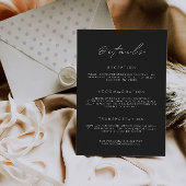 Black Enclosure Kaart-de details bruiloft Sjabloon Kaart