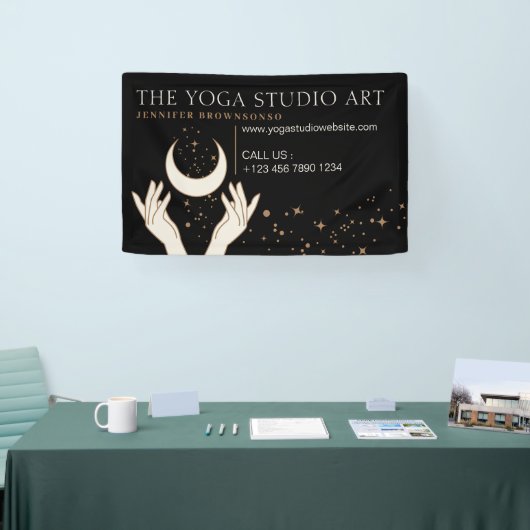 Black Energy Hands Mystic Moon Spiritueel Spandoek (Beurs)