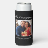 Black Engagement Party-foto nog lang en gelukkig Seltzer Blikjeskoeler (Seltzer Achterkant)