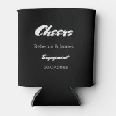 Black Engagement Party Proost Blikjeskoeler (Voorkant)