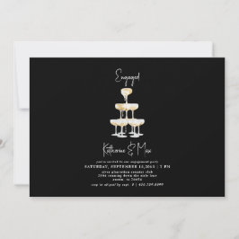 Black Engagement van Champagne Tower III Kaart