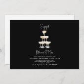 Black Engagement van Champagne Tower III Kaart (Voorkant / Achterkant)