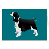 Black English Springer Spaniel Basic Breed Card (Voorkant Horizontaal)