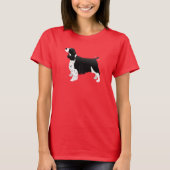 Black English Springer Spaniel Basic Breed T-shirt (Voorkant)