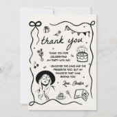 Black Eras verjaardagsfeestje Bedankkaart (Voorkant)