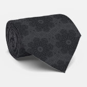 black ethnic mandala pattern stropdas (Opgerold)