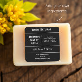 Black | Etiketten van zeepingrediënten