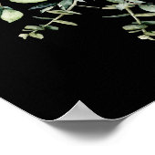 Black Eucalyptus Wedding Welcome  Poster (Hoek)