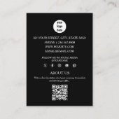 Black Event Planning Business 3 foto's QR-code Visitekaartje (Achterkant)