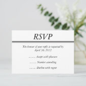 Black Event, Reply, Response of RSVP-kaart RSVP Kaartje (Staand voorkant)