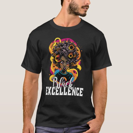 Black Excellence African Pride Black History Month T-shirt (Voorkant)