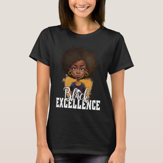 Black Excellence African Pride Black History Month T-shirt (Voorkant)