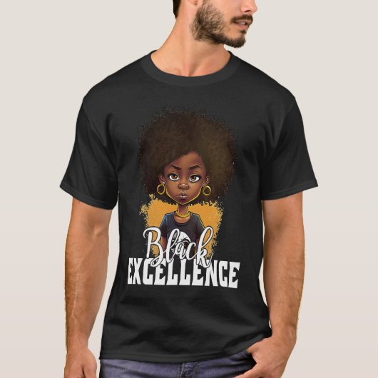 Black Excellence African Pride Black History Month T-shirt (Voorkant)
